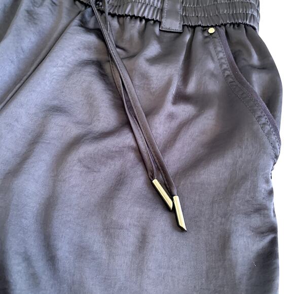 White House Black Market Navy Satin Jogger Size 6 - Picture 6 of 14